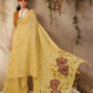 Pale Yellow Munga Cotton Saree