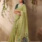Mint Green Munga Cotton Saree
