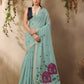 Misty Sea Green Munga Cotton Saree