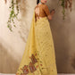 Pale Yellow Munga Cotton Saree