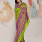 Parrot Green Tanchoi Silk Saree