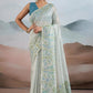 Blush Blue Zari Tissue Saree
