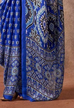 STORI Blue Lotus Ready Saree