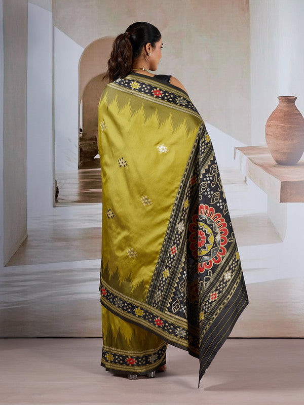 Mehendi Green Patola Silk Saree