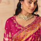 STORI Maroon Woven Banarasi Silk Saree