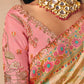 Blush Pink & Beige Woven Banarasi Silk Saree