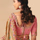 Blush Pink & Beige Woven Banarasi Silk Saree
