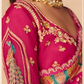 STORI Red Pink  Woven Banarasi Silk Saree