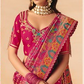 STORI Red Pink  Woven Banarasi Silk Saree