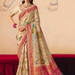 STORI Cream Woven Banarasi Silk Saree