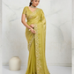 Olive Green Tissue Silk Saree