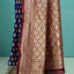 Navy Blue Banarasi Butti Saree