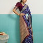 Navy Blue Banarasi Butti Saree