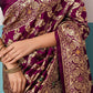 Maroon Banarasi Jaal Saree