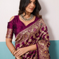Maroon Banarasi Jaal Saree