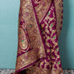 Maroon Banarasi Jaal Saree