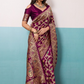 Maroon Banarasi Jaal Saree