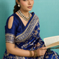 Navy Blue Banarasi Jaal Saree