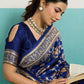 Navy Blue Banarasi Jaal Saree