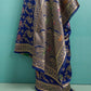 Navy Blue Banarasi Jaal Saree