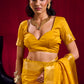 STORI Mustard Yellow Soft Silk Saree