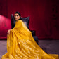 STORI Mustard Yellow Soft Silk Saree