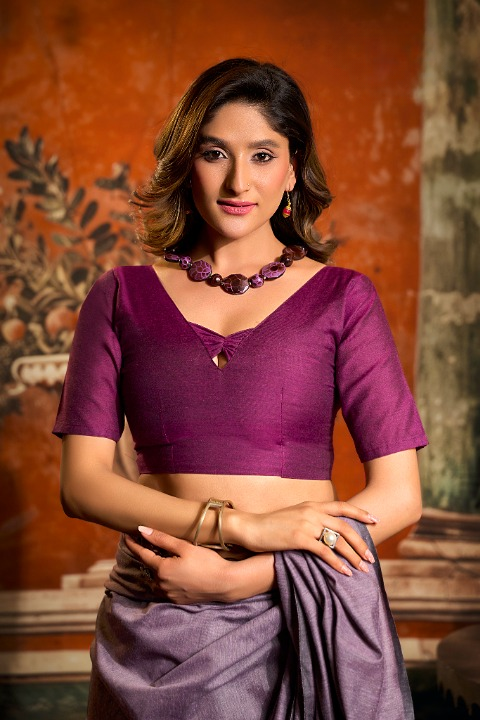 Mauve Soft Cotton Saree