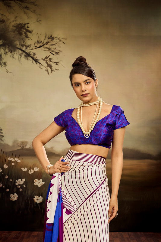 STORI Satin Crepe Silk Saree
