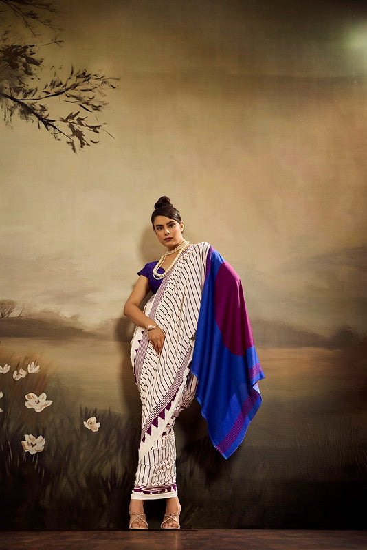 STORI Satin Crepe Silk Saree