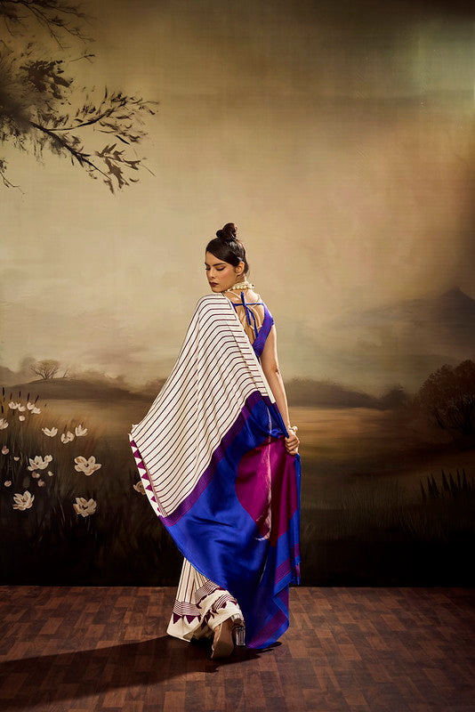 STORI Satin Crepe Silk Saree