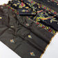 STORI Black Silk Saree With Patola Motifs