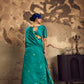 STORI Teal Green Silk Saree With Patola Motifs