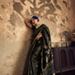 STORI Black Silk Saree With Patola Motifs