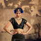 STORI Black Silk Saree With Patola Motifs