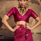 STORI Rani Pink Silk Saree With Patola Motifs