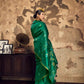 STORI Green Silk Saree With Patola Motifs