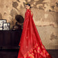 STORI Red Silk Saree With Patola Motifs