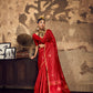 STORI Red Silk Saree With Patola Motifs