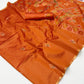 STORI Orange Silk Saree With Patola Motifs