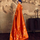 STORI Orange Silk Saree With Patola Motifs