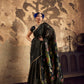 STORI Black Silk Saree With Patola Motifs