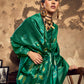 STORI Green Silk Saree With Patola Motifs