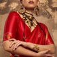 STORI Red Silk Saree With Patola Motifs