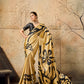 STORI Golden Ajrakh Printed Modal Satin Saree