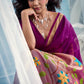 Purple Munga Silk Saree