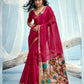 Dark Pink Munga Silk Saree
