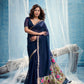 Blue Munga Silk Saree