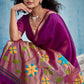 Purple Munga Silk Saree