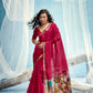 Dark Pink Munga Silk Saree