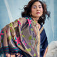 Blue Munga Silk Saree